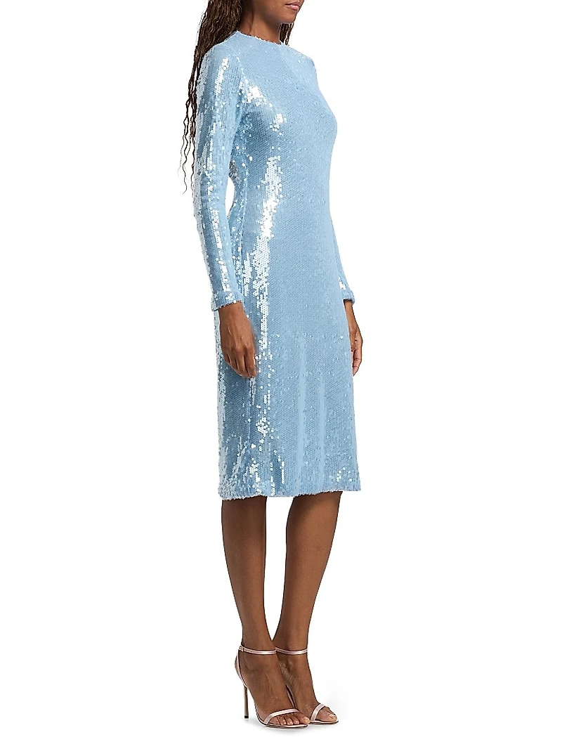 Sequined Sheath Cocktail Dress