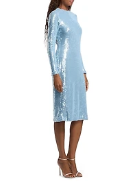 Sequined Sheath Cocktail Dress