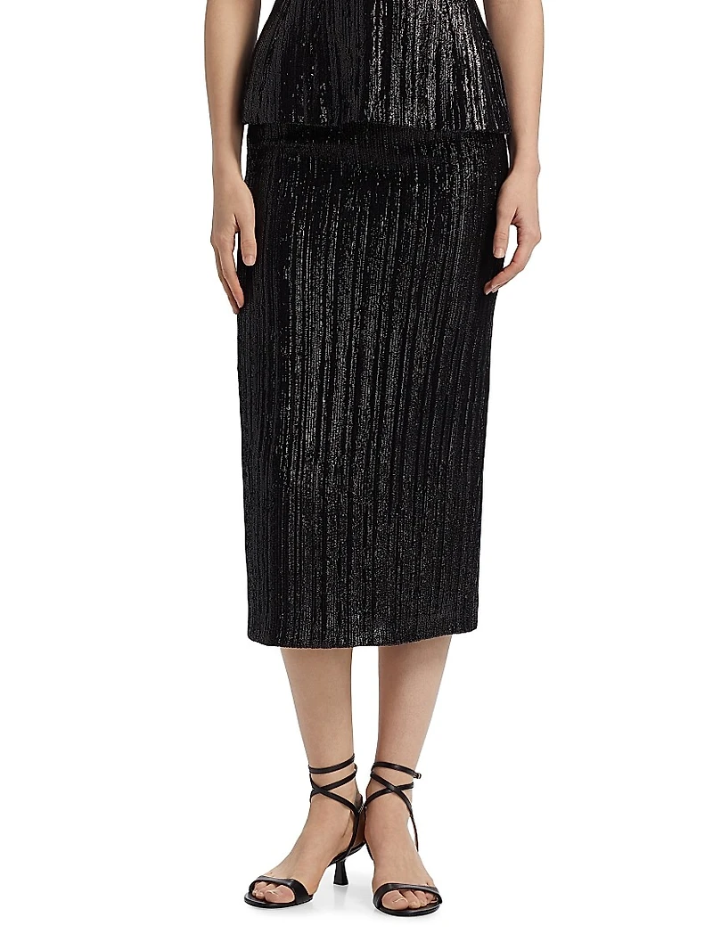 Sequined Pencil Skirt