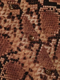 Hypnotic Snake Silk Button-Front Shirt