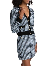 Ky Stretch Tweed Cardigan Jacket