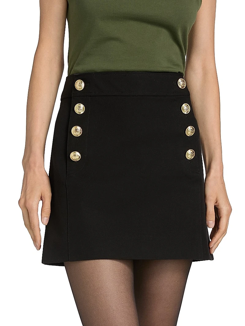 Reyna Stretch Crepe Miniskirt