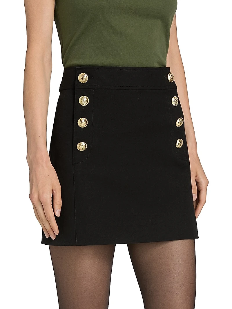 Reyna Stretch Crepe Miniskirt
