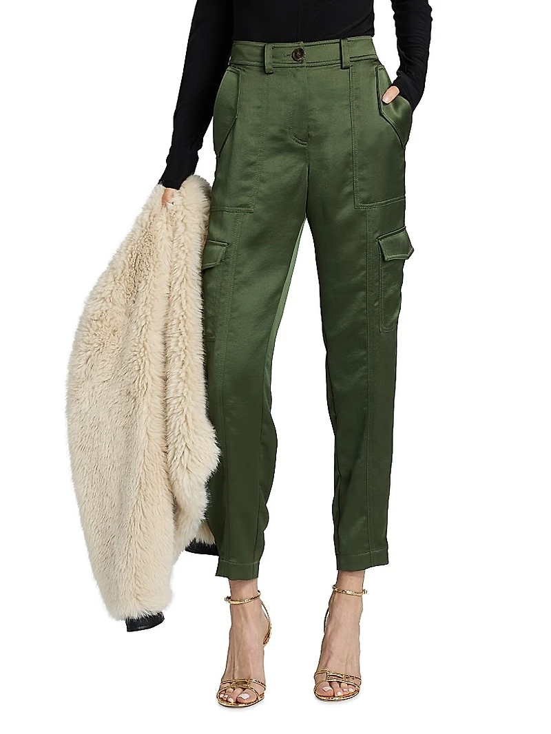 Elian Satin Twill Cargo Pants