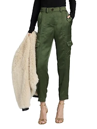 Elian Satin Twill Cargo Pants