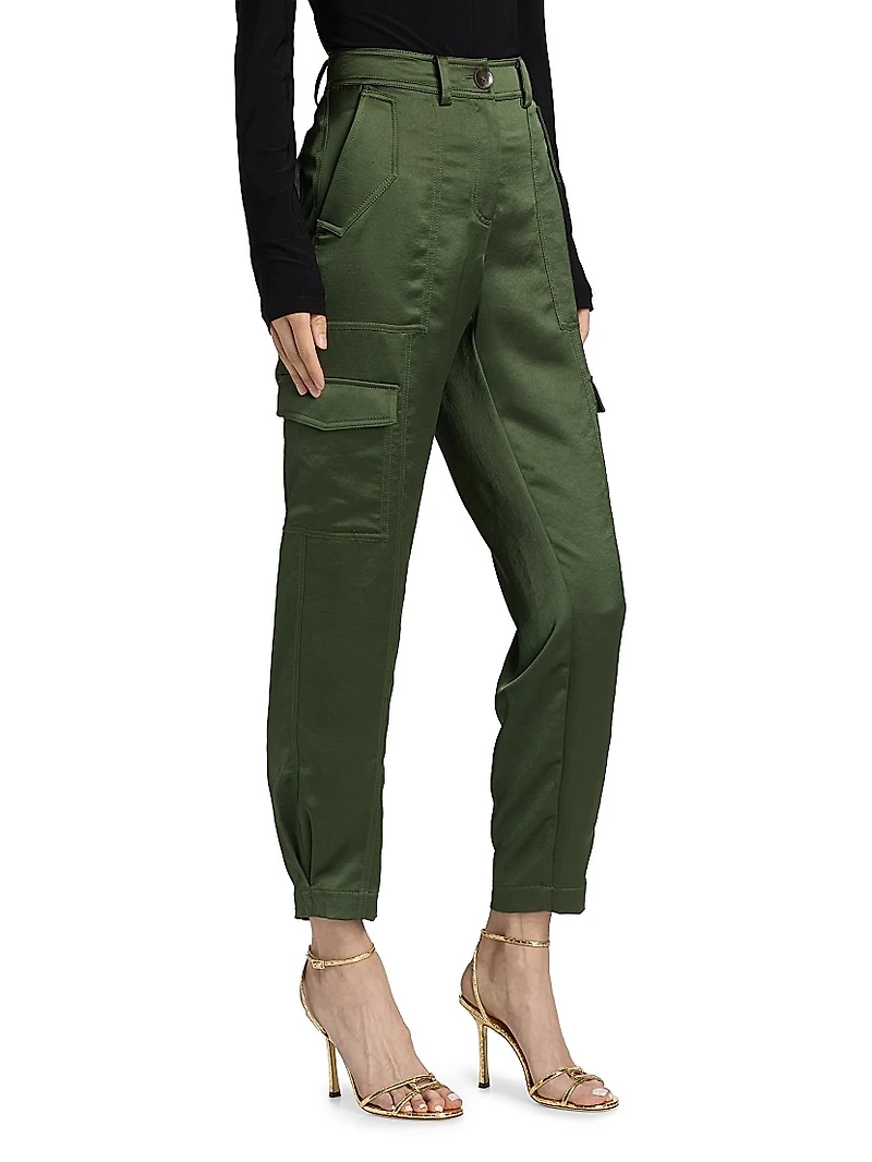 Elian Satin Twill Cargo Pants