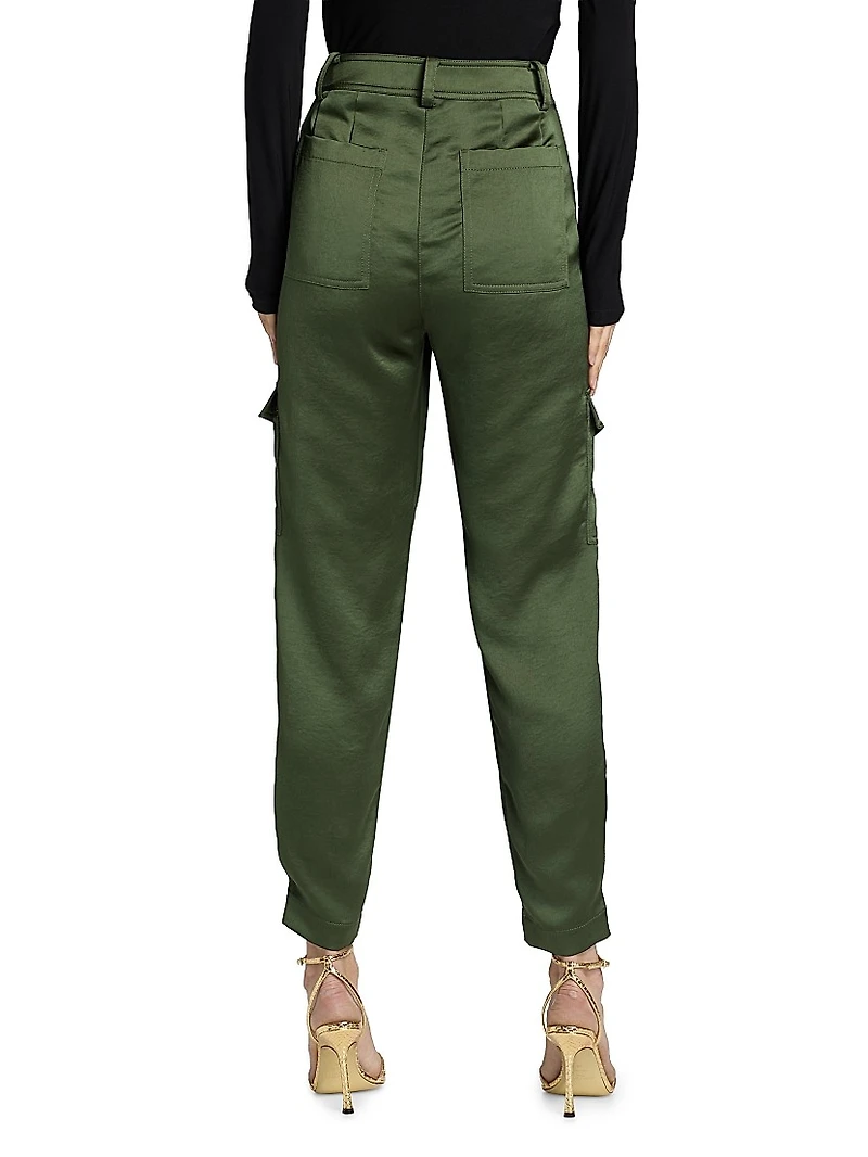 Elian Satin Twill Cargo Pants