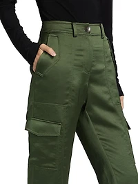 Elian Satin Twill Cargo Pants
