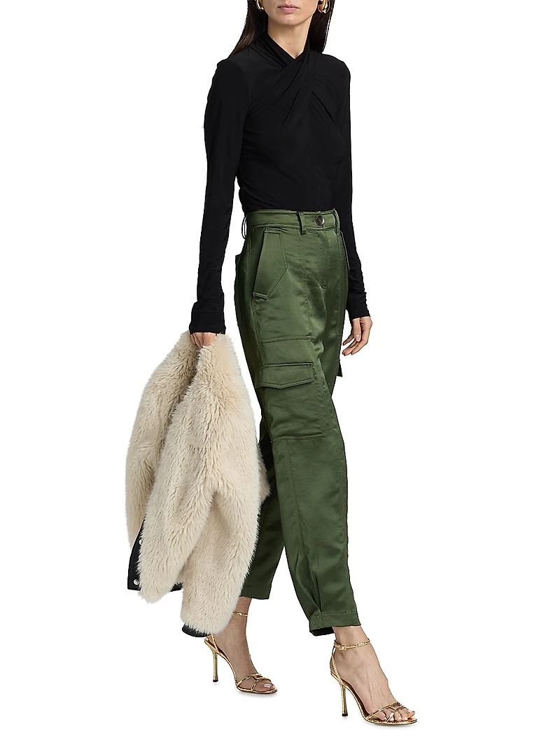 Elian Satin Twill Cargo Pants