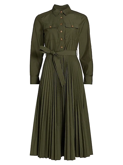 Kenza Tie-Waist Shirtdress