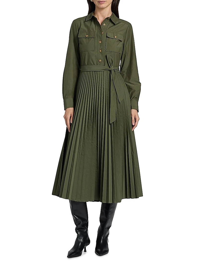 Kenza Tie-Waist Shirtdress