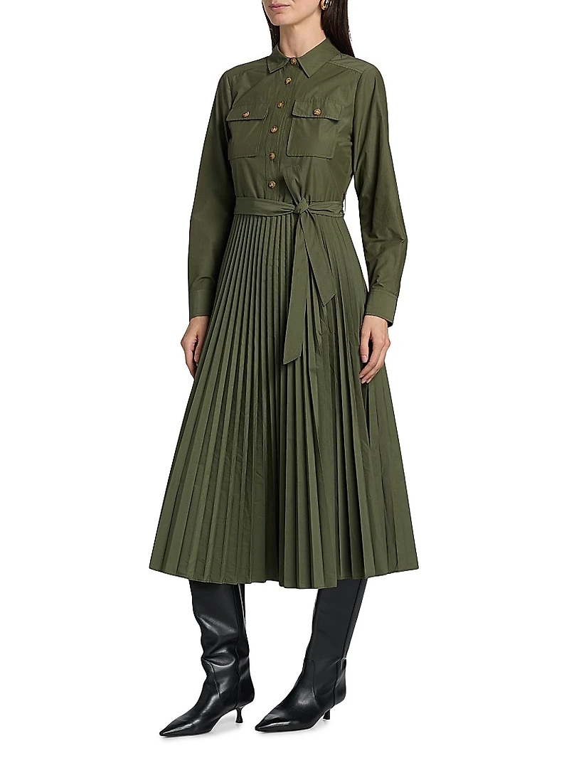 Kenza Tie-Waist Shirtdress