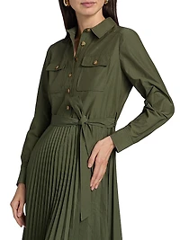Kenza Tie-Waist Shirtdress