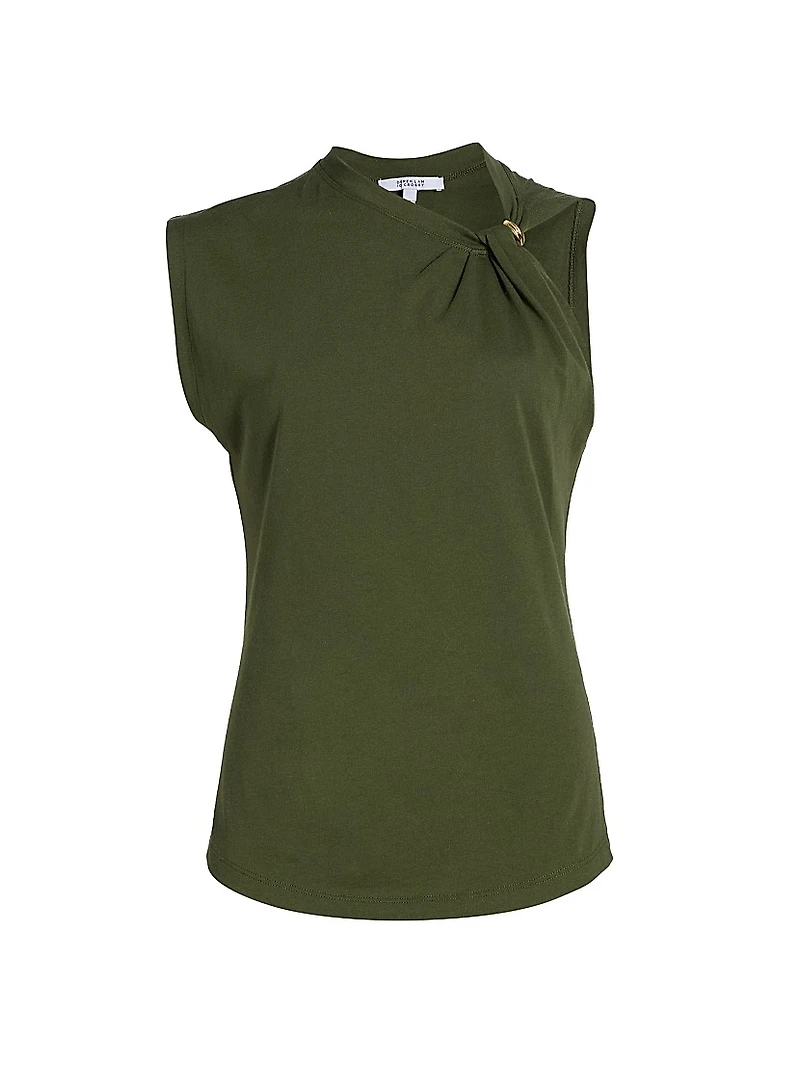 Nia Asymmetric Cotton Twist T-Shirt