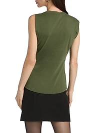 Nia Asymmetric Cotton Twist T-Shirt