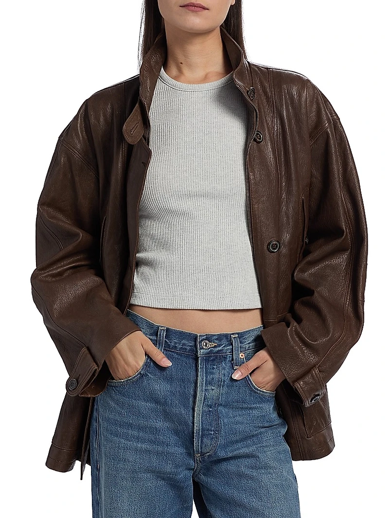 Anorak Leather Jacket