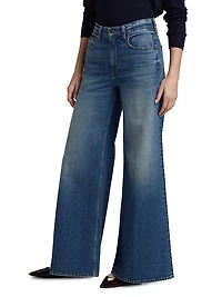 Palazzo Mid-Rise Wide-Leg Jeans