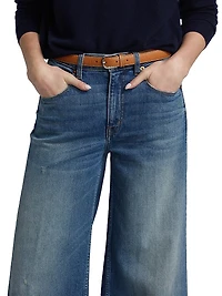 Palazzo Mid-Rise Wide-Leg Jeans
