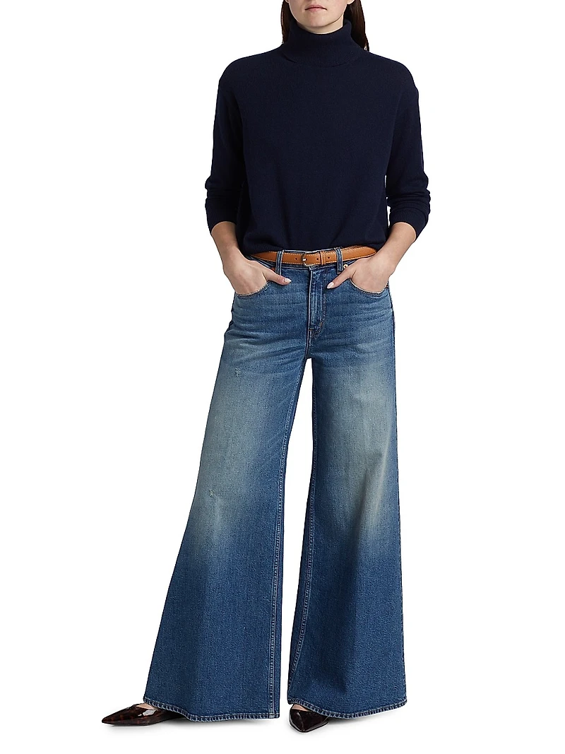 Palazzo Mid-Rise Wide-Leg Jeans