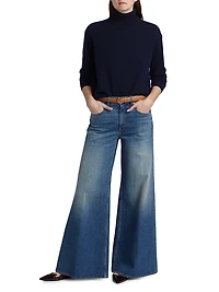 Palazzo Mid-Rise Wide-Leg Jeans
