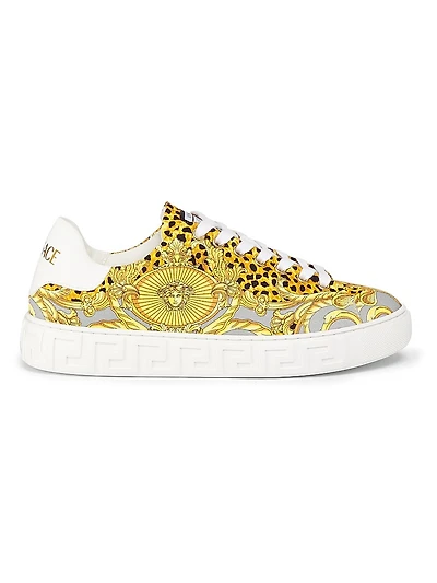 Cheetah Foulard-Print Low-Top Sneakers
