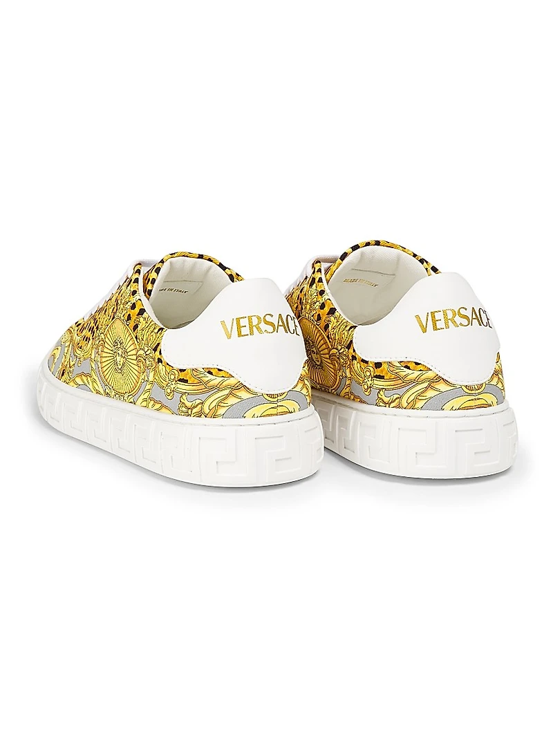 Cheetah Foulard-Print Low-Top Sneakers