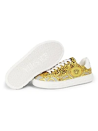 Cheetah Foulard-Print Low-Top Sneakers