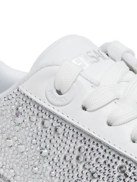 Embellished Leather Low-Top Sneakers