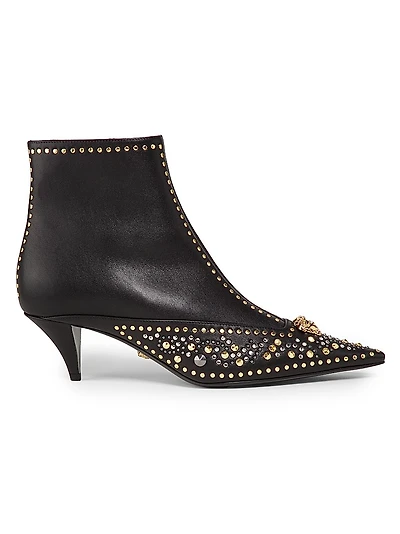 Studded Leather Booties