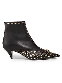 Studded Leather Booties