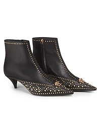 Studded Leather Booties