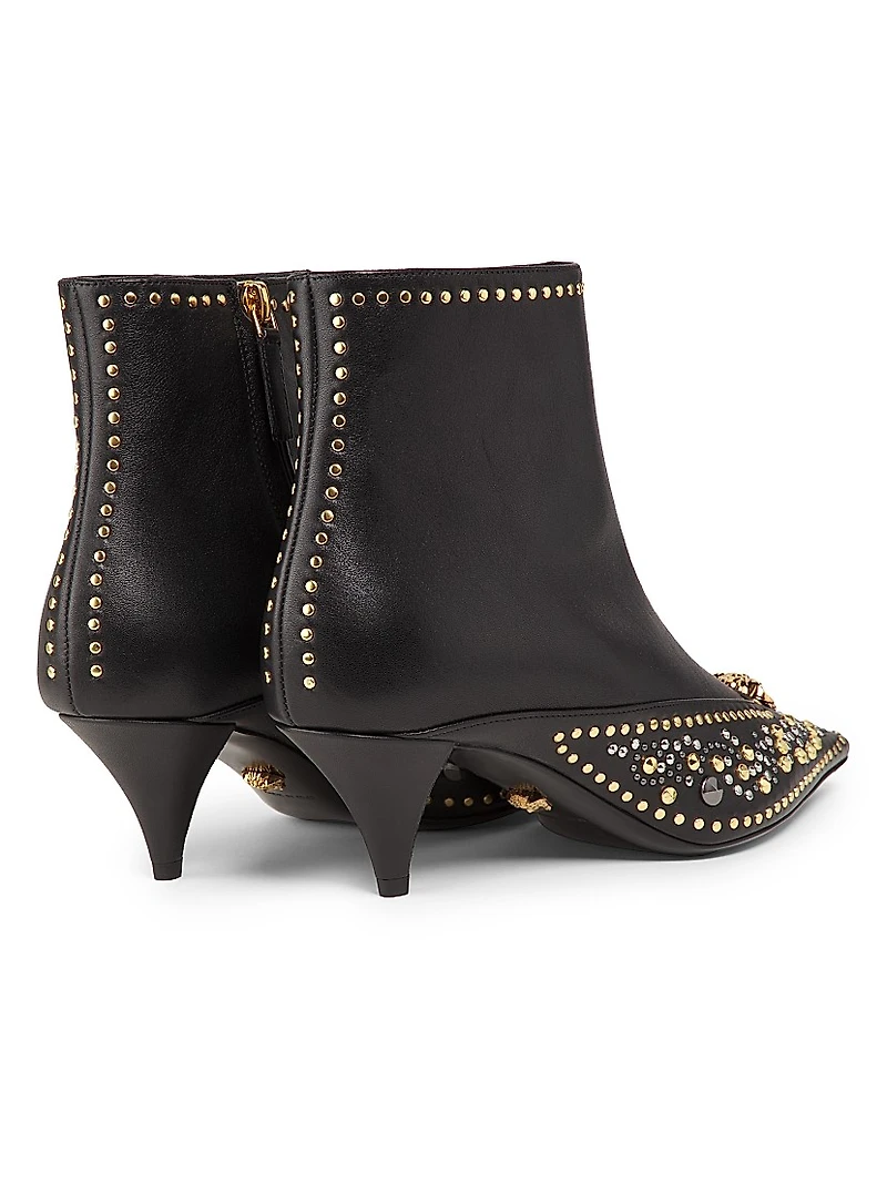 Studded Leather Booties