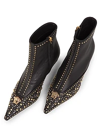 Studded Leather Booties