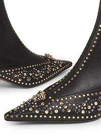 Studded Leather Booties