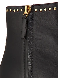 Studded Leather Booties