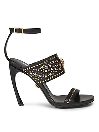 105MM Medusa Head Embellished-Leather Sandals