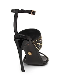 105MM Medusa Head Embellished-Leather Sandals