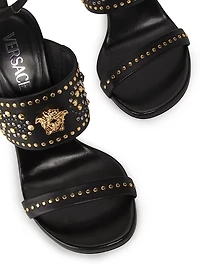 105MM Medusa Head Embellished-Leather Sandals