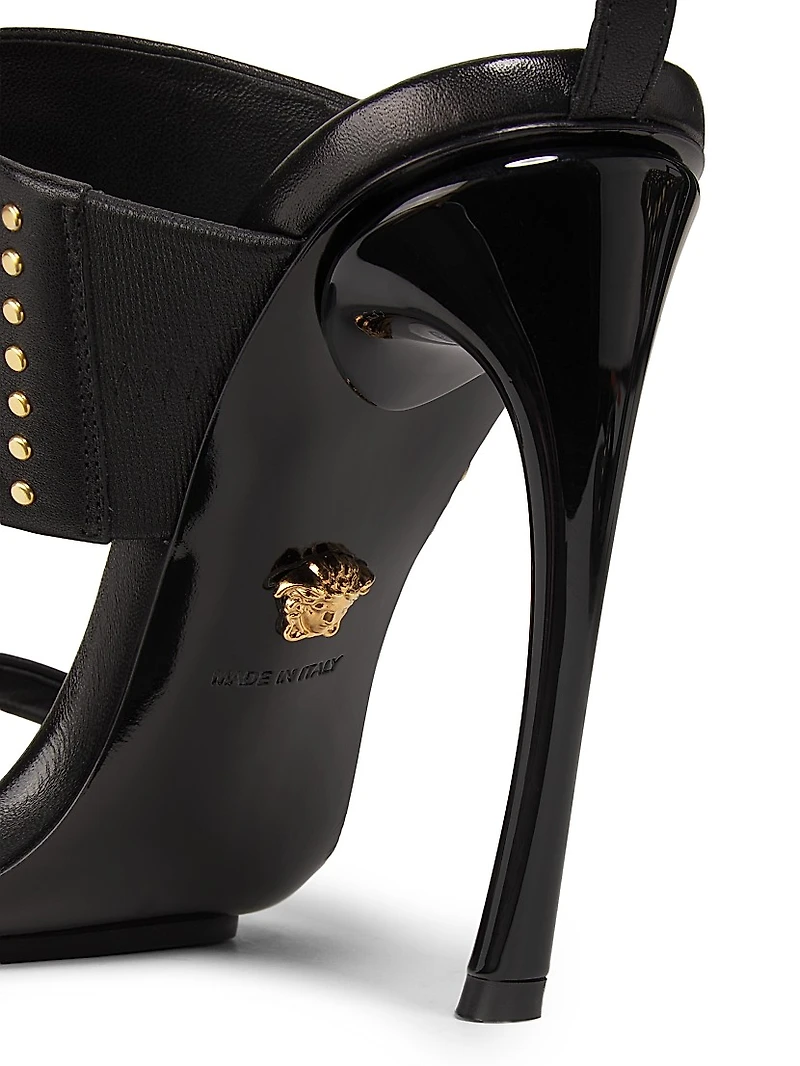 105MM Medusa Head Embellished-Leather Sandals