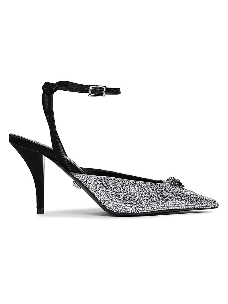 Embellished Medusa 85MM Slingback Sandals