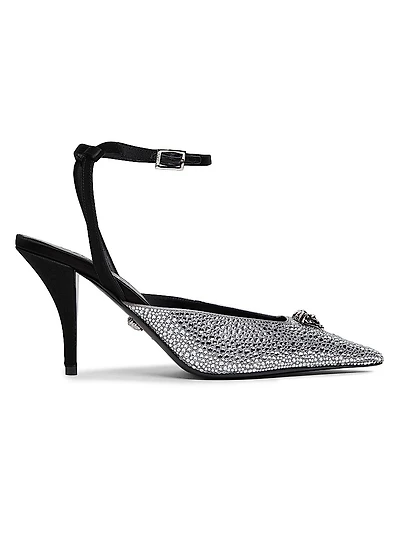 Embellished Medusa 85MM Slingback Sandals