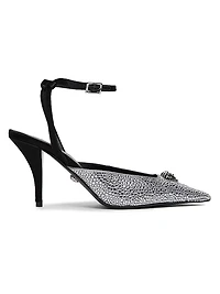 Embellished Medusa 85MM Slingback Sandals