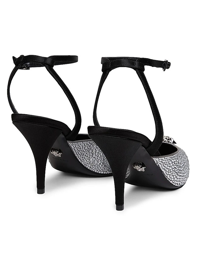 Embellished Medusa 85MM Slingback Sandals