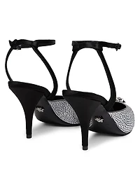 Embellished Medusa 85MM Slingback Sandals