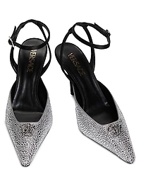 Embellished Medusa 85MM Slingback Sandals