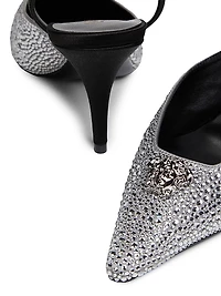 Embellished Medusa 85MM Slingback Sandals