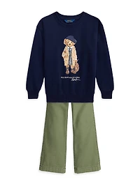 Little Kid's & Ricky Reverse Sateen Cargo Pants