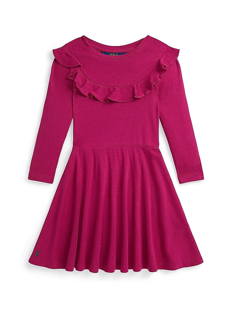 Little Girl's Ruffled Cotton-Modal Dress