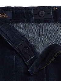 Little Girl's Pleated Denim Miniskirt