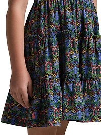 Little Girl's & Floral Smocked Cotton Top Skirt Set